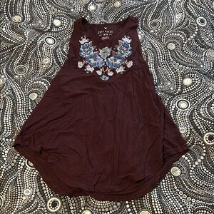 American Eagle Womens XS Maroon Tank Top
